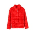 thumbnail image 1 of Lovskoo Women Faux Fur Coat Winter Elegant Thick Warm Fashion Outerwear Short Jacket Red, 1 of 3