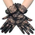 thumbnail image 1 of Lovskoo Women Girls Party Wedding Gloves Halloween Cosplay Accessories Gothic Bridal Lace Protection Gloves Ladies Evening Gloves Black, 1 of 6