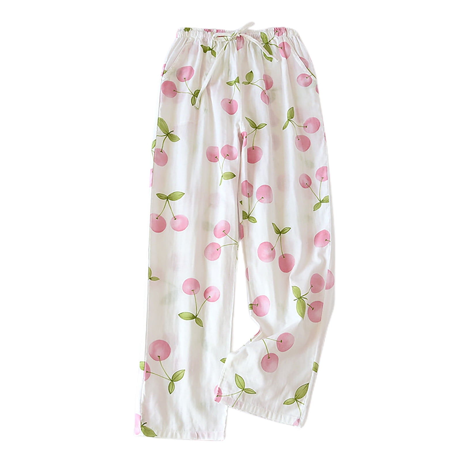 Lovskoo Women Plus Size Pajama Bottoms Cotton Pants Plaid Pajamas with