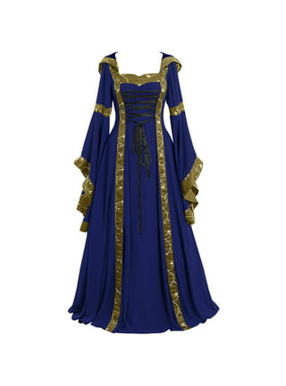 QIPOPIQ Clearance Women's Dresses Plus Size Short Sleeve Game Animation  Role-playing Long Skirt Cosplay Costume Princess Skirts 