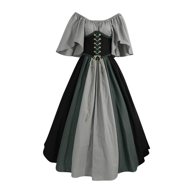 Lovskoo Women Rococo Renaissance Corset Dress Halloween Short