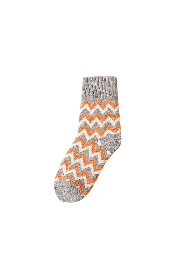 Women and Men Unisex Thick Wool Socks Fleece Mid-Tube Winter Thick Warm Socks Christmas Gifts Red