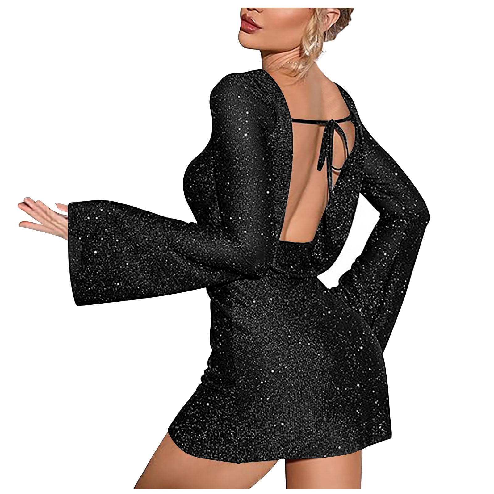 black sequin backless dress Keylows Black Sequin Maxi Backless Dress (as worn by J Lo)