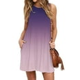 thumbnail image 1 of Lovskoo Women's 2024 Summer Dresses Sun Dresses Casual Sleeveless Round Neck Printing Dress Loose Dress Pink S-5XL, 1 of 5