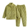 thumbnail image 1 of Lovskoo Women's Fuzzy Fleece Pajamas Set Fluffy Loungewear Winter Loose Plush Sleepwear Soft Cozy Lounge Sets Full Zip Pjs Green, 1 of 4