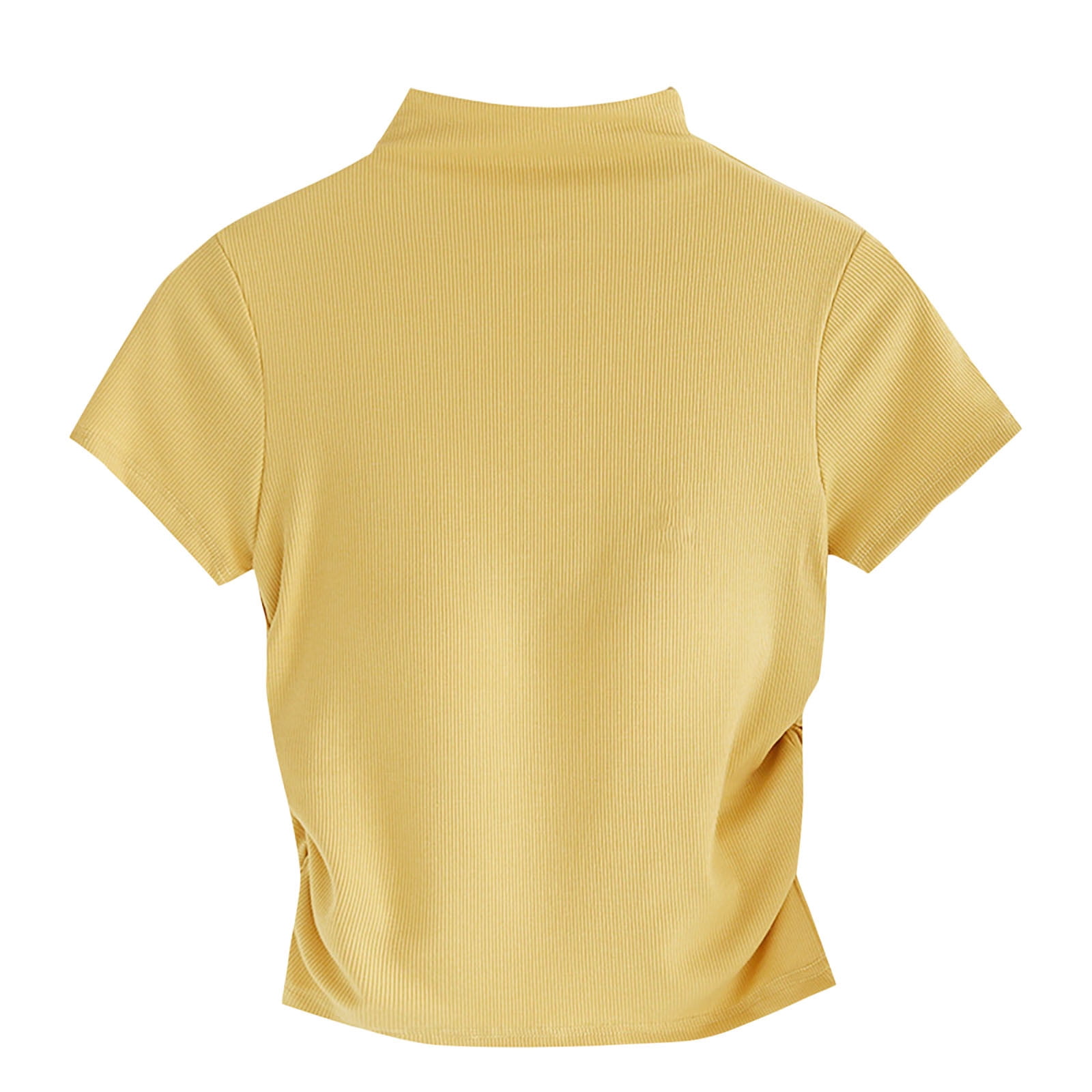 yellow polo crop top