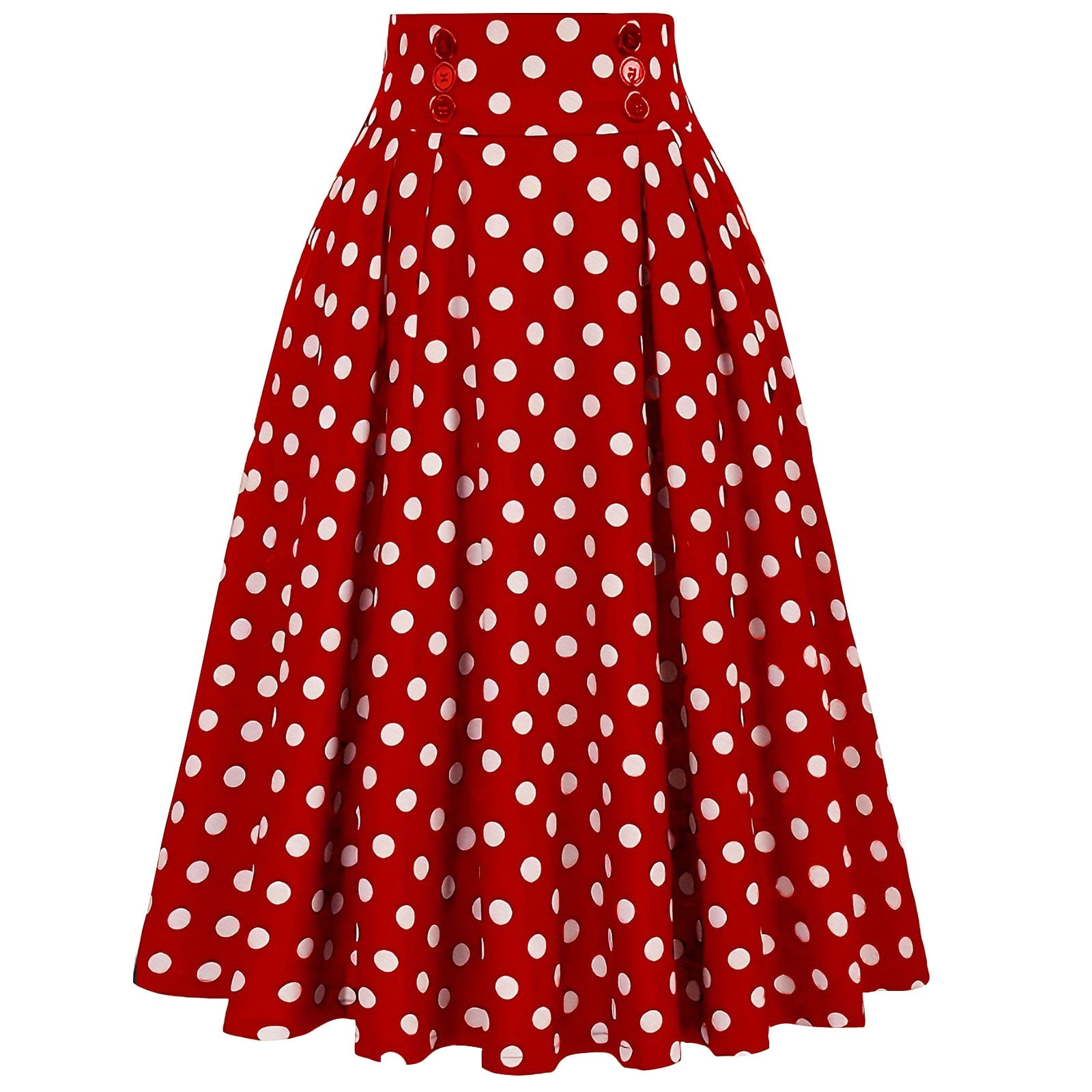 Retro Irregular Ruffled Polka Dot Skirt For Women Elegant A-line Holiday Summer Skirts