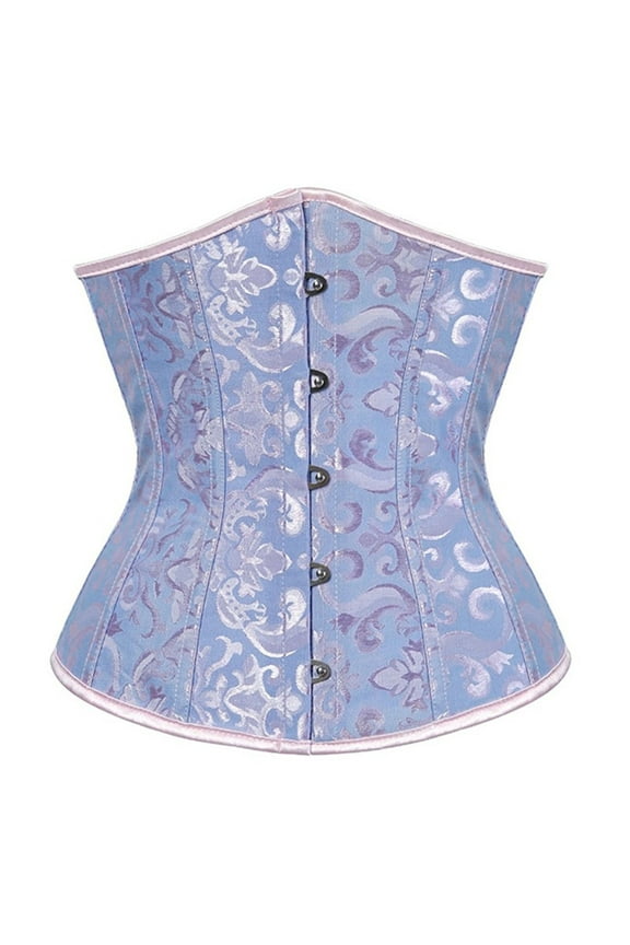 Women's Plus Size Renaissance Corset Belt Waist Trainer Steampunk Underbust Waist Belt Corset Hourglass Shapewear Halloween Costumes Blue