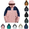 thumbnail image 1 of Lovskoo Women's Rain Jacket Hooded Technical Winter Coat Casual Waterproof Windbreaker Detachable Cap and Thick Three-In-One Jacket Outdoor Sports Warm Jacket Gray, 1 of 6