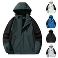 thumbnail image 1 of Lovskoo Women's Rain Jacket Hooded Trenchcoat Casual Waterproof Windbreaker Outdoor Thin Charge Coat and Sports Hiking Outerwear Coat Black, 1 of 2