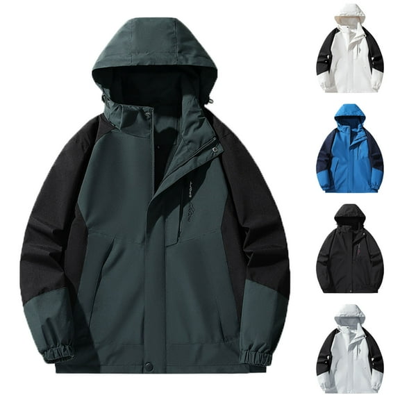 Lovskoo Women's Rain Jacket Hooded Trenchcoat Casual Waterproof Windbreaker Outdoor Thin Charge Coat and Sports Hiking Outerwear Coat Olive Green