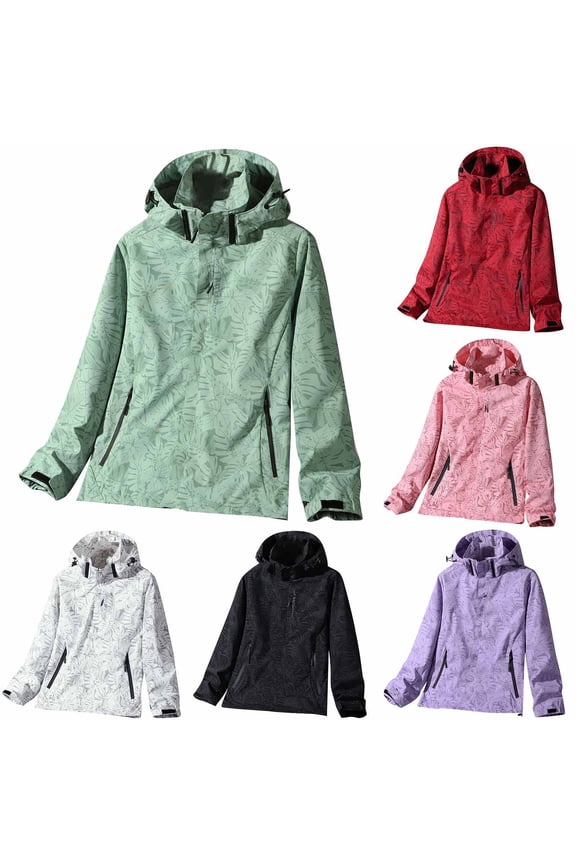 Women's Rain Jacket Technical Casual Waterproof Windbreaker Outdoor Couples Thin Jacket Lapel Zipper Loose Soft Top Long Sleeve Hooded Coat/Jacket Black