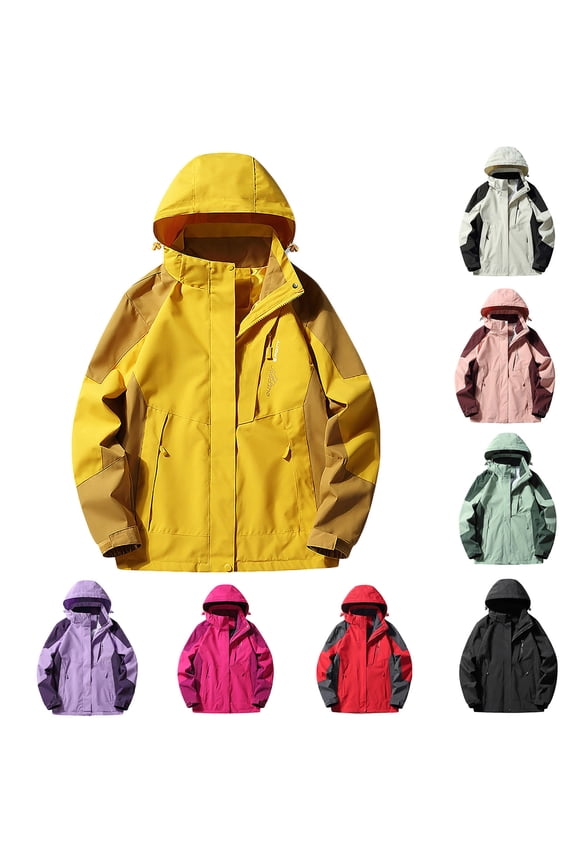 Women's Rain Jacket Technical Casual Waterproof Windbreaker Outdoor Thin Sprinker Outerwear Lapel Zipper Loose Soft Top Hooded Coat White