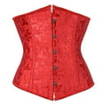 thumbnail image 1 of Lovskoo Women's Renaissance Corset Belt Waist Trainer Steampunk Underbust Waist Belt Corset Hourglass Shapewear Halloween Costumes Red, 1 of 5