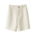 thumbnail image 1 of Lovskoo Women's Shorts 2024 Trendy Summer Dressy Elastic High Waisted Pleated Business Casual Work Shorts with Pockets Beige, 1 of 9
