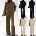 thumbnail image 1 of Lovskoo Women's Sweater Set Trendy Winter Round-Neck Casual Long Sleeve Sweater+Long Pant Set Beige, 1 of 8