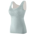 thumbnail image 1 of Lovskoo Women's Winter Thermal Fleece Lined Underwear Tops Sleeveless Cami Tank Top Self-Heating Lace Seamless Fleece Bottoming Cold-Proof Warm Base Layer Vest Green, 1 of 6