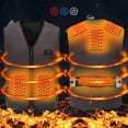 thumbnail image 1 of Lovskoo Women's and Men's Heated Jacket Vest Sleeveless Unisex Winter 6 Heating Zones Usb Electric Heating Vest Coat Quilted Jacket Black, 1 of 9