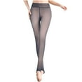 thumbnail image 1 of Lovskoo Womens Fleece Lined Thick Tights Thermal Fake Translucent Pantyhose Fashion Warm Fleece Pantyhose Solid Coffee Tights Gray-230G, 1 of 6