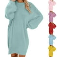 thumbnail image 1 of Lovskoo Womens Fleece Tunic Pullover Long Sherpa Dress Solid Color Fuzzy Sweatshirts Oversized Fluffy Dress with Pockets Pink, 1 of 2