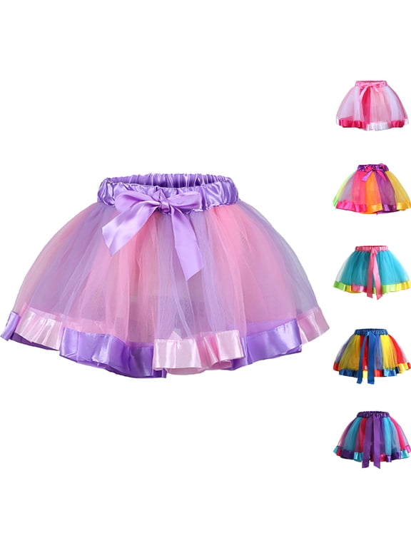 Womens Pleated Tulle Petticoat Tutu Puffy Skirt Gauze Short Skirt Adult Teen‘S 1950S Vintage Dance Skirts Multicolor