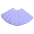 thumbnail image 1 of Lovskoo Womens Pleated Tulle Petticoat Tutu Puffy Skirt Gauze Short Star Sequin Skirt Adult Gauze Short Skirt Adult Teen‘S 1950S Vintage Dance Skirts Purple, 1 of 4