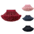 thumbnail image 1 of Lovskoo Womens Pleated Tulle Petticoat Tutu Puffy Skirt Short Soft Yarn Princess Skirt for Adult Teen‘S 1950S Vintage Mesh Underskirt Black, 1 of 4