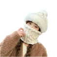 thumbnail image 1 of Lovskoo Womens Solid Color Thick Scarf Mask with Integrated Ear Protection Thick Warm Headband Cap White, 1 of 4
