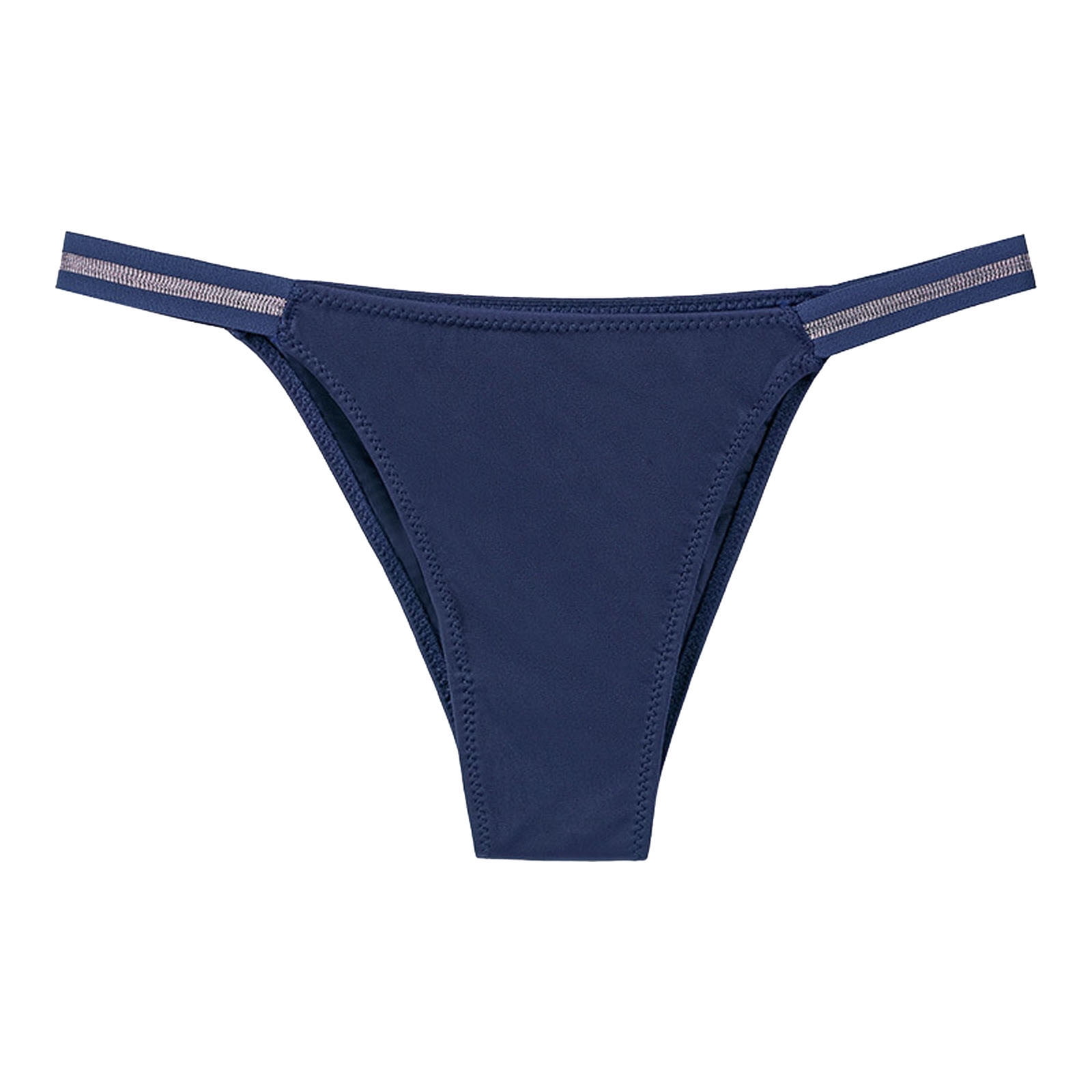 Lovskoo Womens Thong Underwear G-string Ice Silk Seamless Transparent Low  Waist Solid Panties Thong Gray 