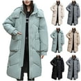 thumbnail image 1 of Lovskoo Womens Winter Coats Hooded Quilted Jacket Warm Pocket Long Jacket Long Sleeve Parkas Outerwear Cotton Padded Outerwear White, 1 of 6