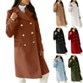 thumbnail image 1 of Lovskoo Womens Winter Coats Pea Coat Casual Double Breasted Outwear Cardigan Slim Coat Overcoat Trench Coat Black, 1 of 2