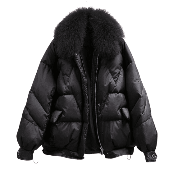 Lovskoo Womens Winter Coats Quilted Jacket Ladies Thick Warm Long Sleeve Jacket Hooded Overcoat Cotton Padded Outerwear Black