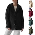 thumbnail image 1 of Lovskoo Womens Winter Coats Quilted Jacket Warm Clothes Plus Size Hooded Cotton Padded Coat Long Sleeve Jacket Claret, 1 of 6