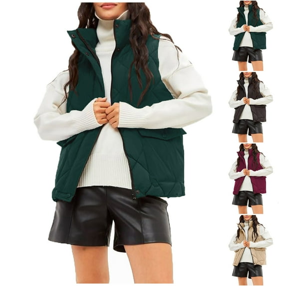 Lovskoo Womens Winter Coats Quilted Jacket Warm Clothes Plus Size Lapel Cotton Padded Coat Long Sleeve Jacket Black