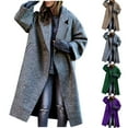 thumbnail image 1 of Lovskoo Womens Winter Coats Single Breasted Pea Coat Fall Straight Cardigan Button Pocket Coat Trench Coat Overcoat Khaki, 1 of 7