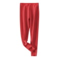 thumbnail image 1 of Lovskoo Women's Fleece Lined Leggings Solid Color Thermal Warm Winter Tights High Waisted Leggings Red, 1 of 9