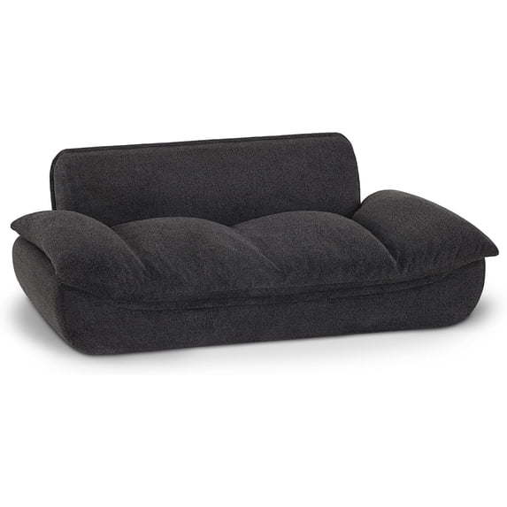 Lovupet Black Fabric Dog Couch for Large Breed, Sofa Bed with Anti-Slip Bottom, PS215