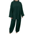 thumbnail image 1 of Lovzfmll 2 Piece Sets for Women, Corduroy Long Sleeve and Pant Set, Casual Loose Fit Warm Loungewear Outfits Matching Sets, 1 of 6