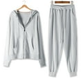 thumbnail image 1 of Lovzfmll 2 Piece Sets for Women, Zip Up Hoodie Jacket and Jogger Pants Set, Loose Fit Casual Running Athletic Outfits, 1 of 6