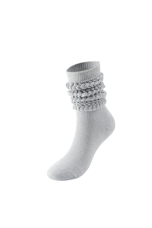 Long Knit Socks 3-Pair Pack for Men & Women, Extra Long Slouch Cable Knit Pattern Warm Winter Cozy Casual Stackable Socks