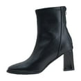thumbnail image 1 of Lovzfmll Ankle Boots for Women, Chunky Ankle Square Toe Mid Heel, Chunky Mid Heel Square Toe Chelsea Leather Boots Casual Fall Black Boots, 1 of 9