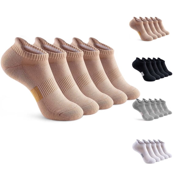 Lovzfmll Ankle Socks for Unisex, Sweat-Absorbing Breathable Short Socks, Outdoor Sports Running Socks Black, M