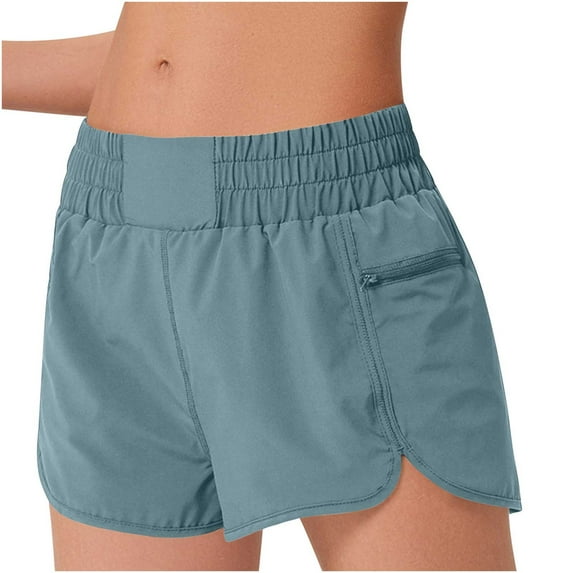 Lovzfmll Athletic Shorts for Women, Plus Size Quick Drying Walking Daily Summer Loose and Comfortable Fashion Casual Solid Color Running Breathable Yoga Women Shorts Green M