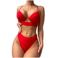thumbnail image 1 of Lovzfmll Bikini Set for Women, Plus Size Leaf Print Longline Top with Skirted Shorts, Conservative Bathing Suit for Beach, 1 of 9