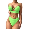 thumbnail image 1 of Lovzfmll Bikini Set for Women, Plus Size Leaf Print Longline Top with Skirted Shorts, Conservative Bathing Suit for Beach, 1 of 9
