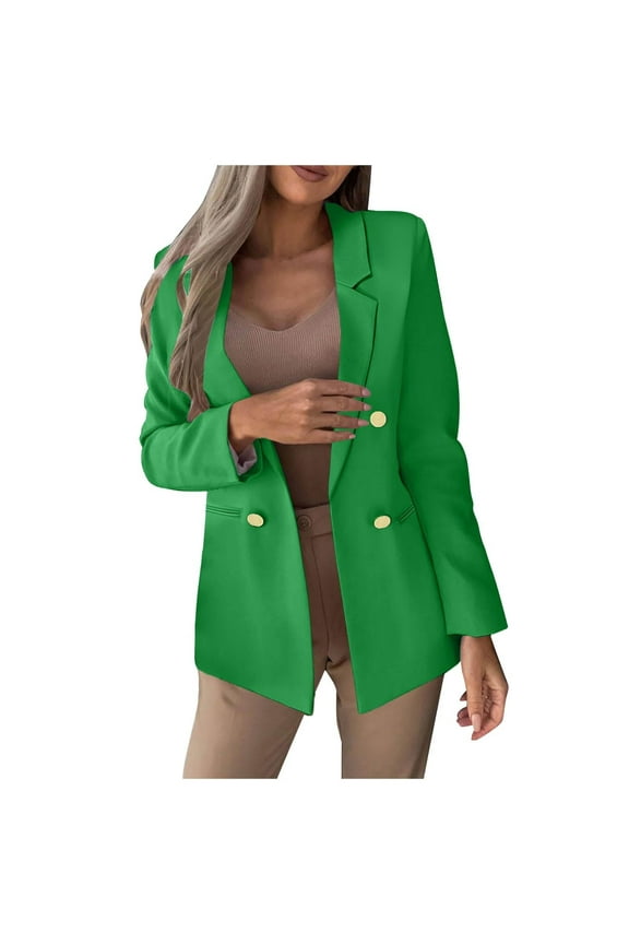 Blazers for Women, Solid Color Slim Fit Blazer, Chic Suit Jacket, Fall Clothing