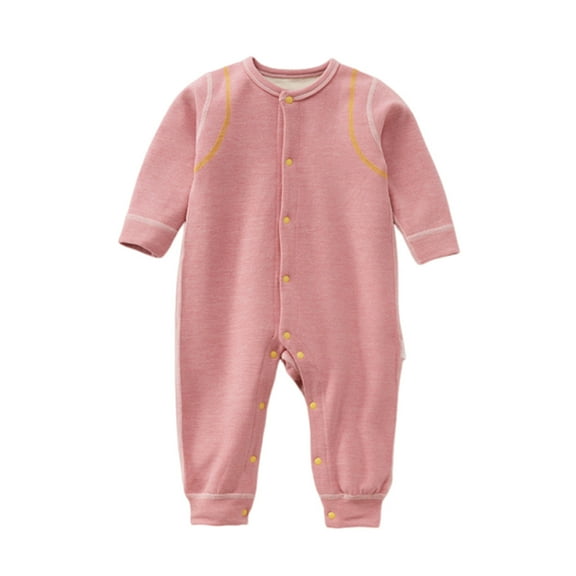 Lovzfmll Bodysuit for Little Boys Girls, Thermal Snap Front Onesie, Warm Long Sleeve Sleepwear, Cozy Winter Pajamas for 3-6 Months
