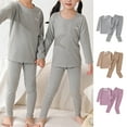 thumbnail image 1 of Lovzfmll Boy's & Girl's Thermal Set, Wool Silk Long Sleeve Top & Pants, Warm Base Layer for Toddler, 4-5 Years, 1 of 7