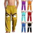 thumbnail image 1 of Lovzfmll Boy's Pants, Funny Face Print Straight Leg with Pockets, Casual Vacation Beach Pants for Toddler 4-5 Years, 1 of 10