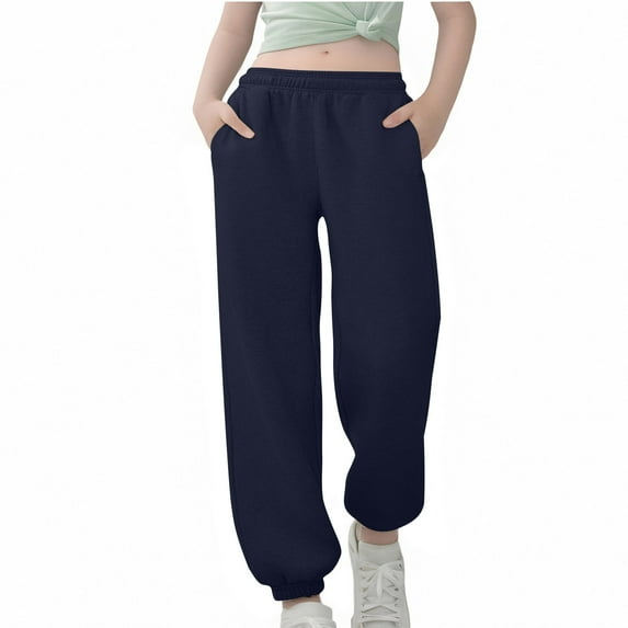 Lovzfmll Boys' & Girls' Essential Solid Color Sweatpants for Boys & Girls, Relaxed Fit Casual Joggers, All-Season Comfort Bottoms for Kids 9-10 Years